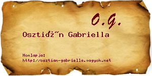 Osztián Gabriella névjegykártya